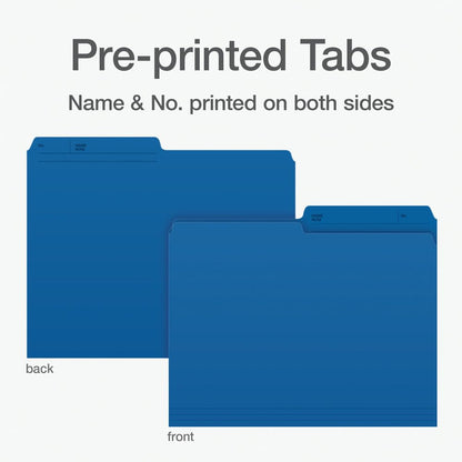 Pendaflex File Folders, Blue Colour File Organizers, 1/2 Cut Tab, Letter Size, Durable Paper Stock, 100/Box, Ideal for Office, Home, and School Filing Needs 🍁 All In One Marketplace Canada