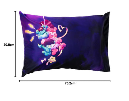 Care Bears x Universal Monsters Halloween Beauty Silky Satin Standard Reversible Pillowcase Cover 20x30 for Hair and Skin, (Officially Licensed Product) by Franco Collectibles