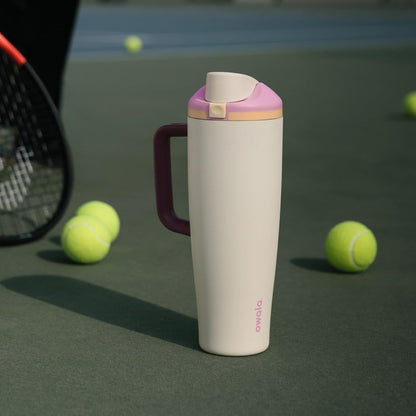 Owala FreeSip Tumbler Insulated Stainless Steel Water Bottle with Built-in Straw and Side Handle, for Travel, Work, School, and Sports, 40oz, BPA Free, Leak Proof, Beach House 🍁 All In One Marketplace Canada