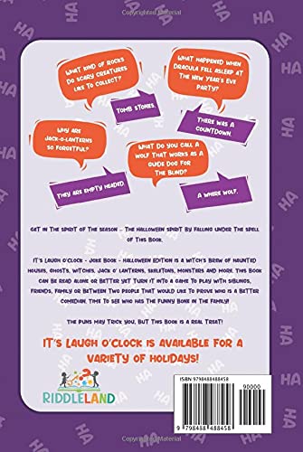 It's Laugh O'Clock Joke Book - Halloween Edition: For Boys and Girls: Ages 6, 7, 8, 9, 10, 11, and 12 Years Old - Trick-or-Treat Gift for Kids and Family