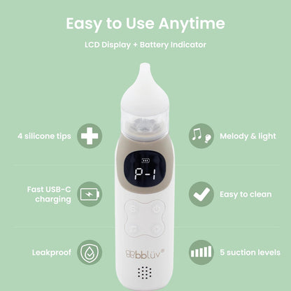 bblüv Rinö Pro Battery Operated Baby Nasal Aspirator with 5 Suction Levels 🍁 All In One Marketplace Canada