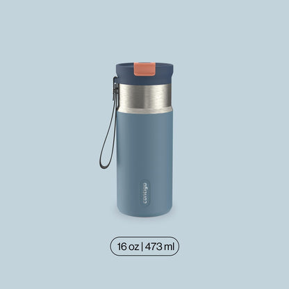 Contigo DualSip 16 oz Compact Water Bottle w/ 2-Way Lid (Drink from Straw or Spout) | Vacuum-Insulated Stainless Steel for Cold Drinks | 100% Leakproof | BPA & Lead-Free | Dishwasher Safe 🍁 All In One Marketplace Canada