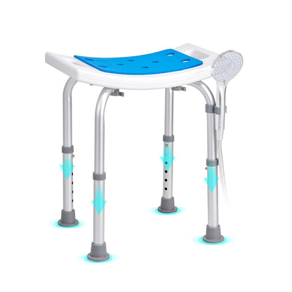 VEVOR Shower Chair, Adjustable Height Shower Stool, Shower Seat for Inside Shower or Tub, Non-Slip Bench Bathtub Stool Seat for Elderly Disabled Handicap, 350 LBS Capacity 🍁 All In One Marketplace Canada