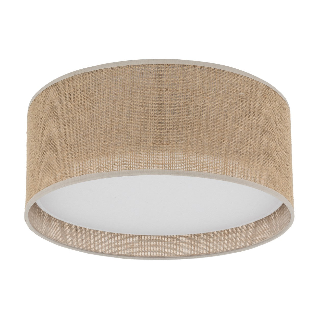 JUTE Natural Flush Mount Ceiling Light for Bedroom, Hallway & Living Room
