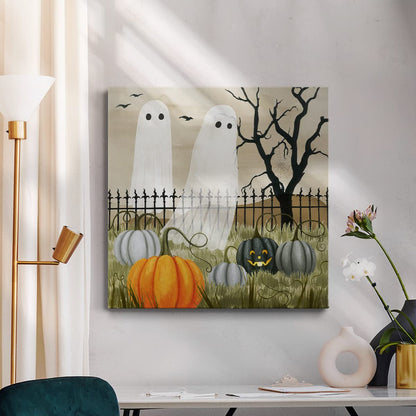 Renditions Gallery Modern Canvas Wall Art Pictures for Office Decorations Halloween Hunted Pumpkin Patch Premium Wall Hanging Wooden Artwork for Livingroom Kitchen Paintings - 10"X10" LT508