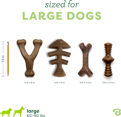 Benebone Large 4-Pack Dog Toys for Aggressive Chewers – Under 90 lbs 🍁 All In One Marketplace Canada