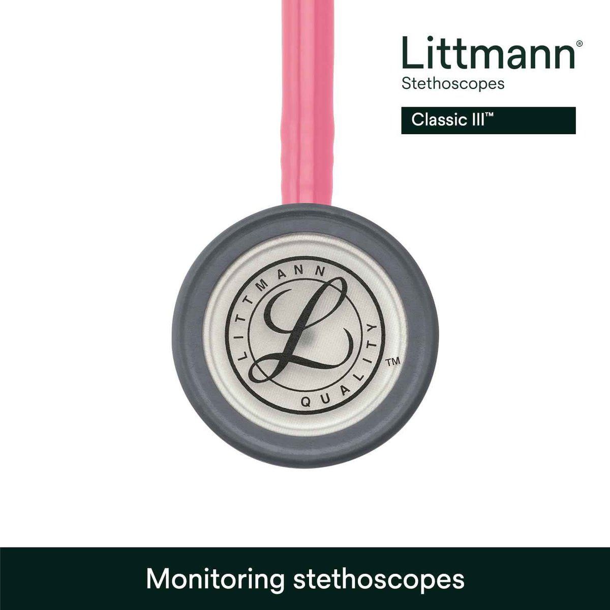 3M Littmann Classic III Monitoring Stethoscope, 5633, More Than 2X as Loud*, Weighs Less**, Stainless Steel Chestpiece, 69 cm (27") Pearl Pink Tube 🍁 All In One Marketplace Canada