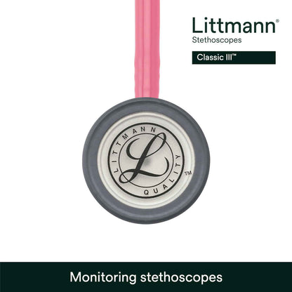 3M Littmann Classic III Monitoring Stethoscope, 5633, More Than 2X as Loud*, Weighs Less**, Stainless Steel Chestpiece, 69 cm (27") Pearl Pink Tube 🍁 All In One Marketplace Canada