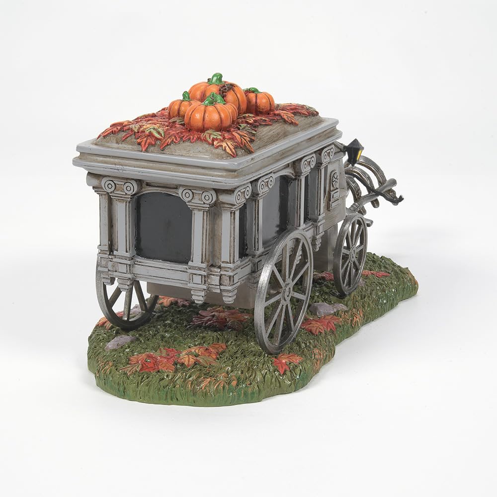 Department 56 Snow Village Accessories Halloween Disneyland the Haunted Mansion Hearse Figurine, 4.17 Inch, Multicolor