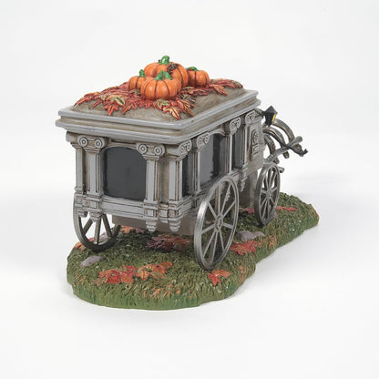 Department 56 Snow Village Accessories Halloween Disneyland the Haunted Mansion Hearse Figurine, 4.17 Inch, Multicolor