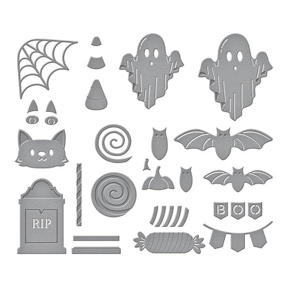 Spellbinders Halloween Wonder Etched Dies, Metal