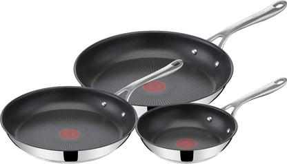 Jamie Oliver by Tefal Cooks Direct, Stainless Steel Pan Set, Frying Pans Nonstick Set 3 Pcs (20/24/28cm) (8/9/11 Inches), Induction Cookware with Even Heating 🍁 All In One Marketplace Canada