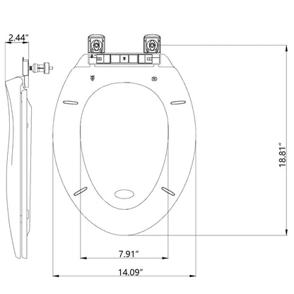 White Elongated Toilet Seat, Slow Close Toilet Cover Seat for Easy Clean and Stain-Resistant, Plastic Toilet Seat with Cover, Quick-Release Hinges and Quick-Attach Hardware 🍁 All In One Marketplace Canada