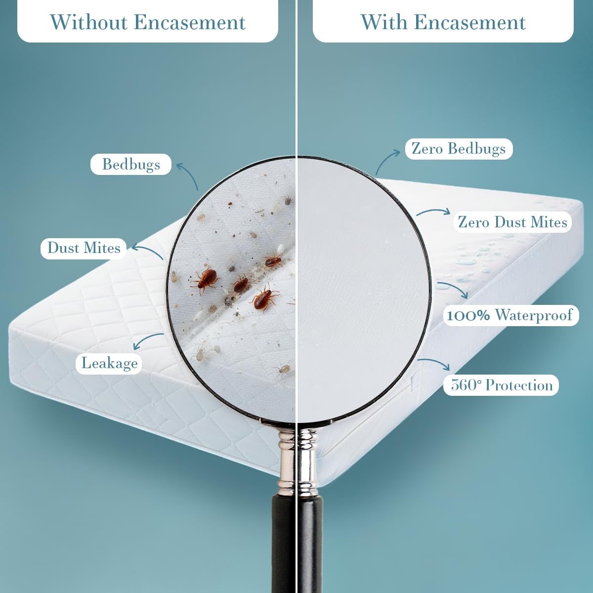 Utopia Bedding Zippered Mattress Encasement Twin - 100% Waterproof and Bed Bug Proof Mattress Protector - Absorbent, Six-Sided Mattress Cover 🍁 All In One Marketplace Canada