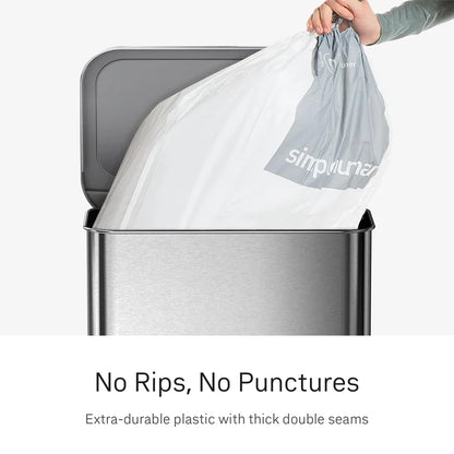 simplehuman Code K 100 Count, Dispenser Pack Custom Fit Liners, Drawstring Trash Bags, 35-45L / 9-12 Gallons, White 🍁 All In One Marketplace Canada