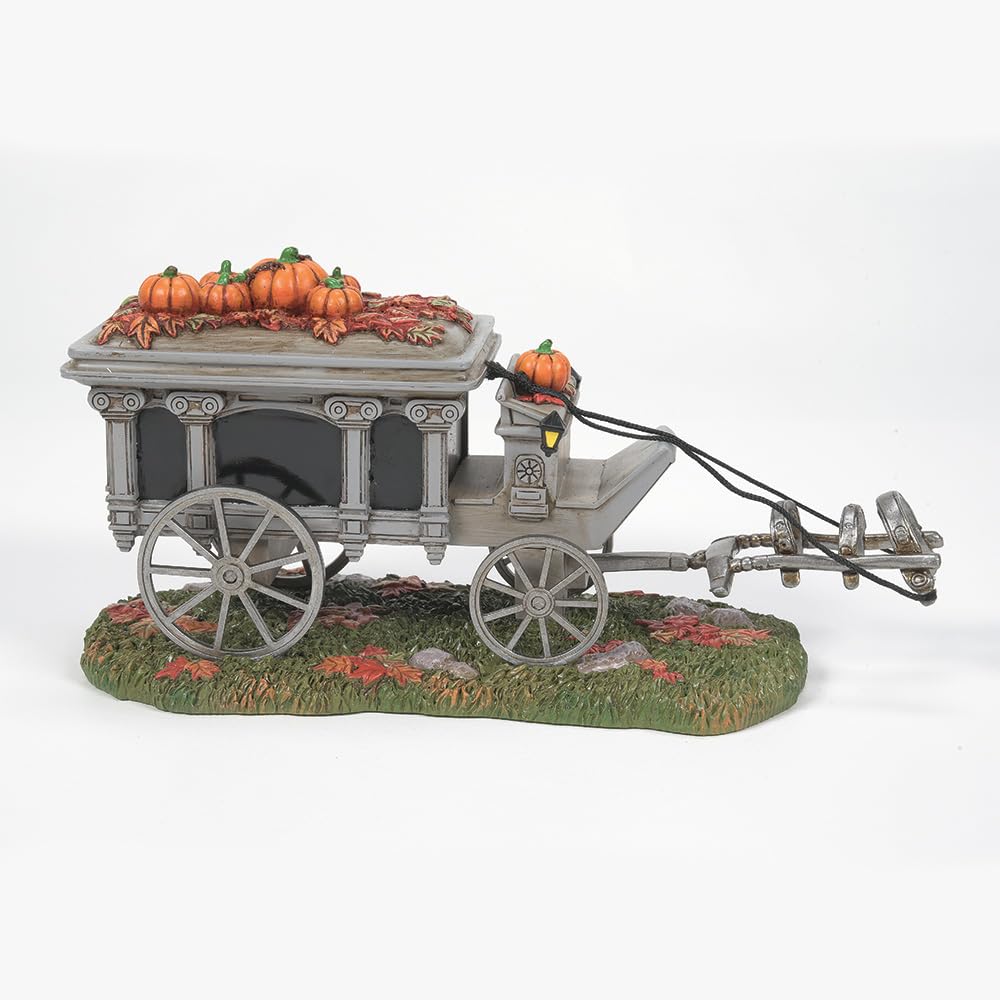Department 56 Snow Village Accessories Halloween Disneyland the Haunted Mansion Hearse Figurine, 4.17 Inch, Multicolor