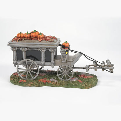 Department 56 Snow Village Accessories Halloween Disneyland the Haunted Mansion Hearse Figurine, 4.17 Inch, Multicolor