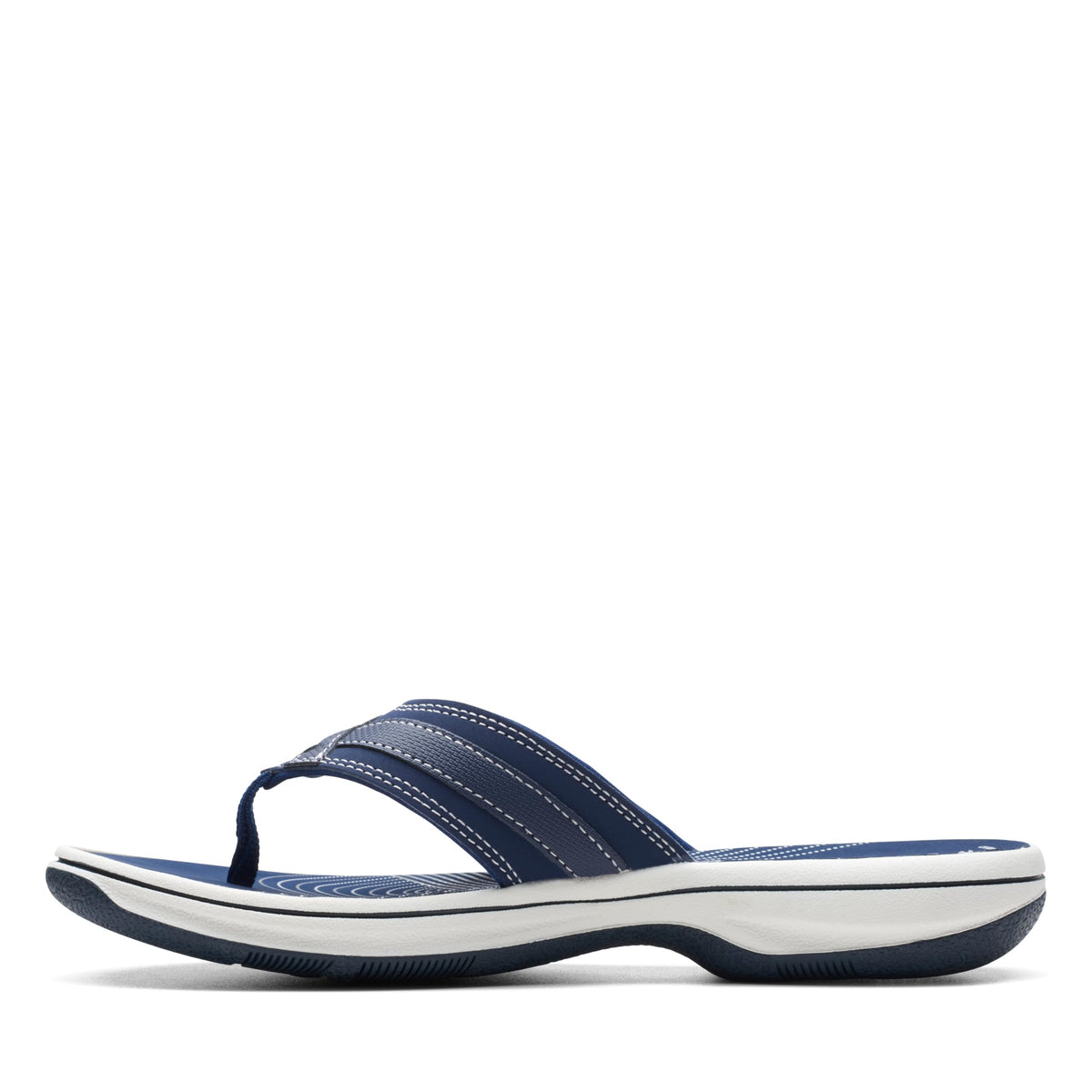 Clarks Women's Breeze Sea Flip Flops, Navy Syn, 7 B(M) US 🍁 All In One Marketplace Canada