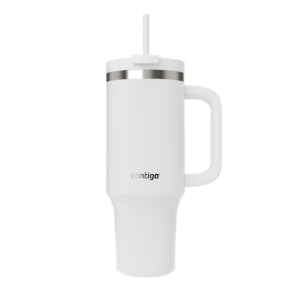 Contigo Streeterville Tumbler, 40 oz (1.18 L), Insulated Stainless Steel Water Bottle with Straw and Leak-Proof Lid, Salt 🍁 All In One Marketplace Canada
