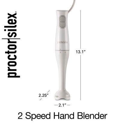 Proctor Silex Electric Immersion Blender with Detachable Dishwasher Safe Handheld Hand Blender Stick, 2-Speeds, 150 Watts, White (59739) 🍁 All In One Marketplace Canada