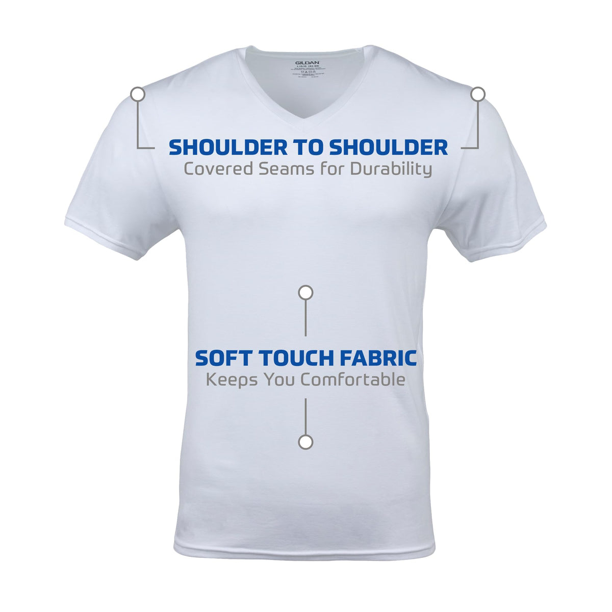 Gildan Men's V-Neck T-Shirts, Multipack, Style G1103, White (6-Pack), X-Large 🍁 All In One Marketplace Canada