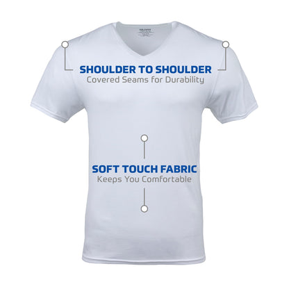 Gildan Men's V-Neck T-Shirts, Multipack, Style G1103, White (6-Pack), Large 🍁 All In One Marketplace Canada