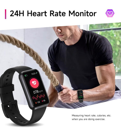 USMECBL Fitness Tracker, Blood Oxygen Heart Rate Sleep 24/7 Health Monitor/Calorie Steps Counter Pedometer Activity Smart watchs/Notifications for Android/iOS Men Women 🍁 All In One Marketplace Canada
