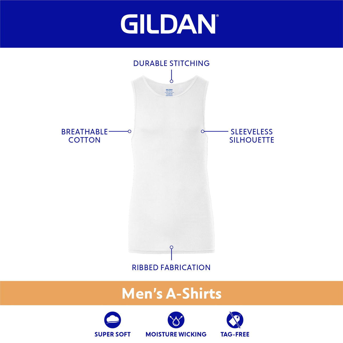 Gildan Men's A-Shirts Tanks Multipack, Black (6 Pack), X-Large 🍁 All In One Marketplace Canada