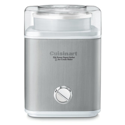Cuisinart Pure Indulgence Frozen Yogurt-Ice Cream & Sorbet Maker, 2-Qt Capacity, Silver (ICE-30WNC) 🍁 All In One Marketplace Canada