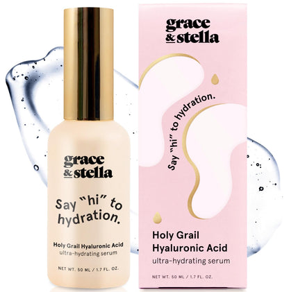 grace & stella Award Winning Hyaluronic Acid Serum for Face (50ml) Hydrating Hyaluronic Acid - Acide Hyaluronique Face - Anti Aging Serum to Hydrate, Remove Fine Lines, Wrinkles, Boost Collagen 🍁 All In One Marketplace Canada