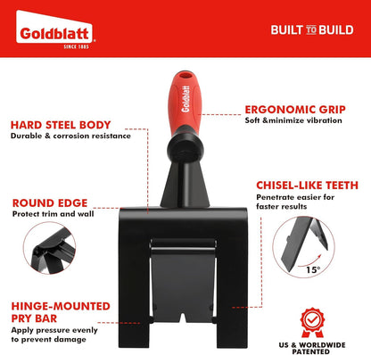 Goldblatt Trim Puller, Tile Removal Multi-Tool for Commercial Work & Home Improvement, Baseboard, Molding, Siding and Floor Removal, Remodeling 🍁 All In One Marketplace Canada