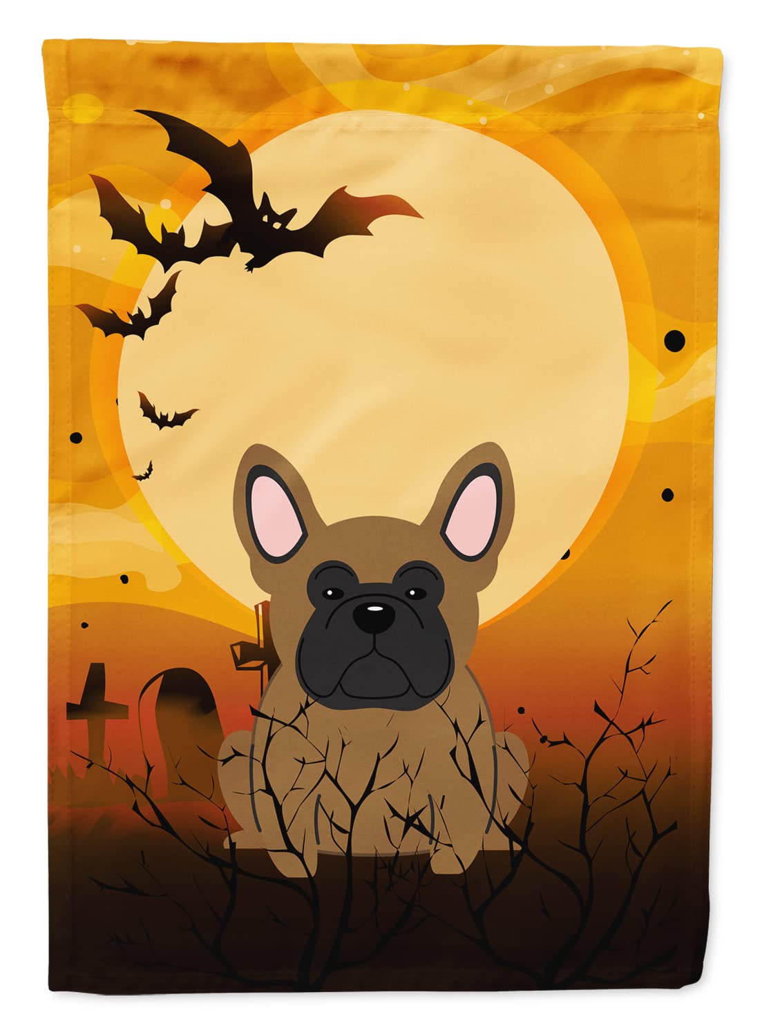 Caroline's Treasures BB4279GF Halloween French Bulldog Brown Garden Size Flag, Small, Multicolor