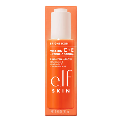 e.l.f. SKIN Bright Icon Vitamin C + E + Ferulic Face Serum, Brightening & Soothing with 15% Vitamin C, Vegan & Cruelty-Free 🍁 All In One Marketplace Canada