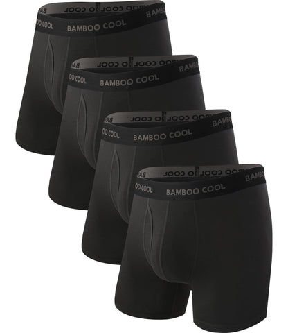 BAMBOO COOL Men’s Underwear Boxer Briefs Soft Comfortable Bamboo Viscose Underwear Trunks (4 Pack) 🍁 All In One Marketplace Canada