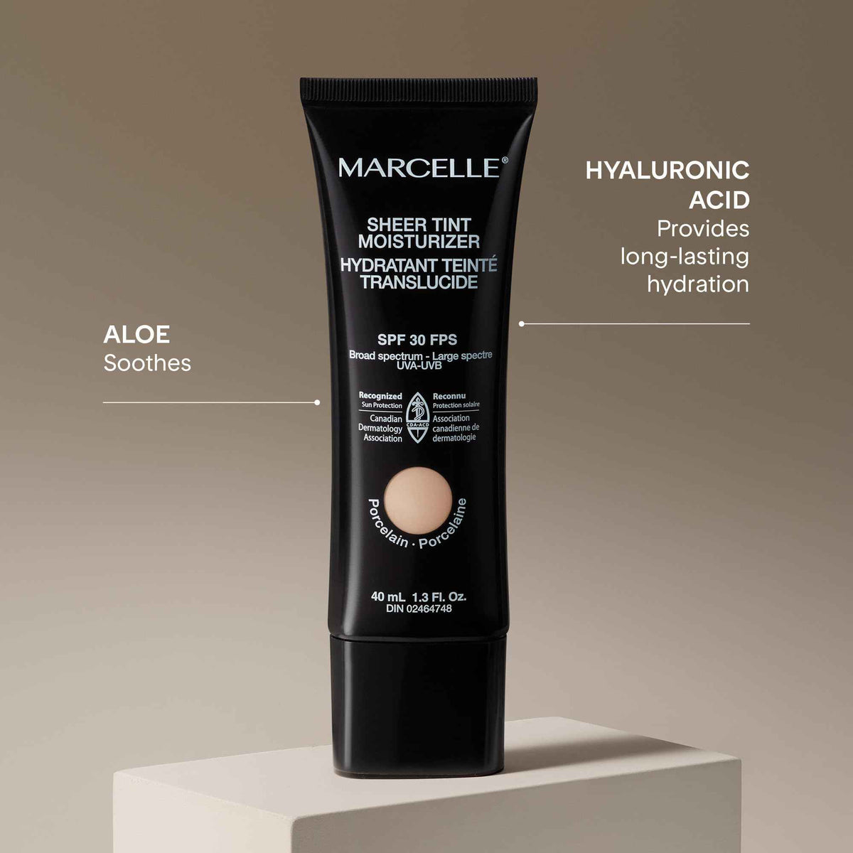 Marcelle Sheer Tint Moisturizer SPF 30, Porcelain, with Hyaluronic Acid and Aloe, Hypoallergenic, Non-Comedogenic, Fragrance-Free, Paraben-Free, Oil-Free, 40 mL 🍁 All In One Marketplace Canada