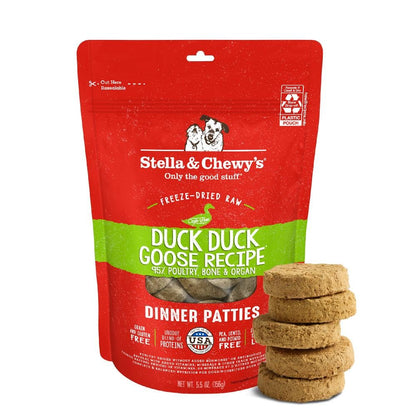 Stella & Chewy’s Freeze Dried Raw Dinner Patties – Grain Free Dog Food, Protein Rich Duck Duck Goose Recipe – 156g Bag 🍁 All In One Marketplace Canada
