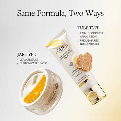 d'alba Piedmont White Truffle Double Moisture Cream, 2-in-1 Face Moisturizer, Vegan Skincare, Vegan Collegen, Skin Firming and Tightening, Dual Formula in ONE tube, Korean Skincare 🍁 All In One Marketplace Canada