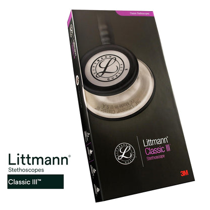 3M Littmann Classic III Monitoring Stethoscope, 5620, More Than 2X as Loud*, Weighs Less**, Stainless Steel Chestpiece, 69 cm (27") Black Tube 🍁 All In One Marketplace Canada
