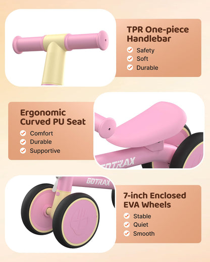 Gotrax Baby Balance Bike, 7" Silent Wheels, First Gift for Toddlers 1-2 🍁 All In One Marketplace Canada