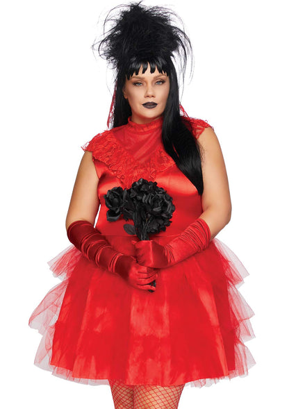 Leg Avenue Women's Beetle Bride 80s Halloween Costume, Multi, 2X