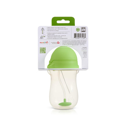 Munchkin Any Angle Sippy Cup for Toddlers, Weighted Straw Trainer Cup with Click Lock Lid, 10 Ounce, Green, 1 Pack 🍁 All In One Marketplace Canada