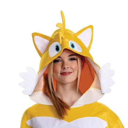 Disguise Sonic Tails Adult Costume, Official Sonic Movie 3 Halloween Costume with Headpiece, Adult Size XS/S