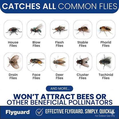 Flyguard 5-Pack Disposable Hanging Fly Trap Bag – Outdoor Odor-Free Insect Catcher for Patios, Gardens, Farms, and Campsites – Eco-Friendly, Pet Safe, No Electricity Required (Hang Style) 🍁 All In One Marketplace Canada