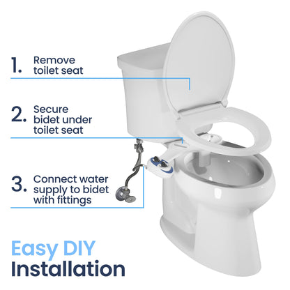 LUXE Bidet NEO 120 - Single Nozzle, Self-Cleaning, Non-Electric Bidet Attachment for Toilet Seat, Adjustable Water Pressure, Rear Wash (White) 🍁 All In One Marketplace Canada