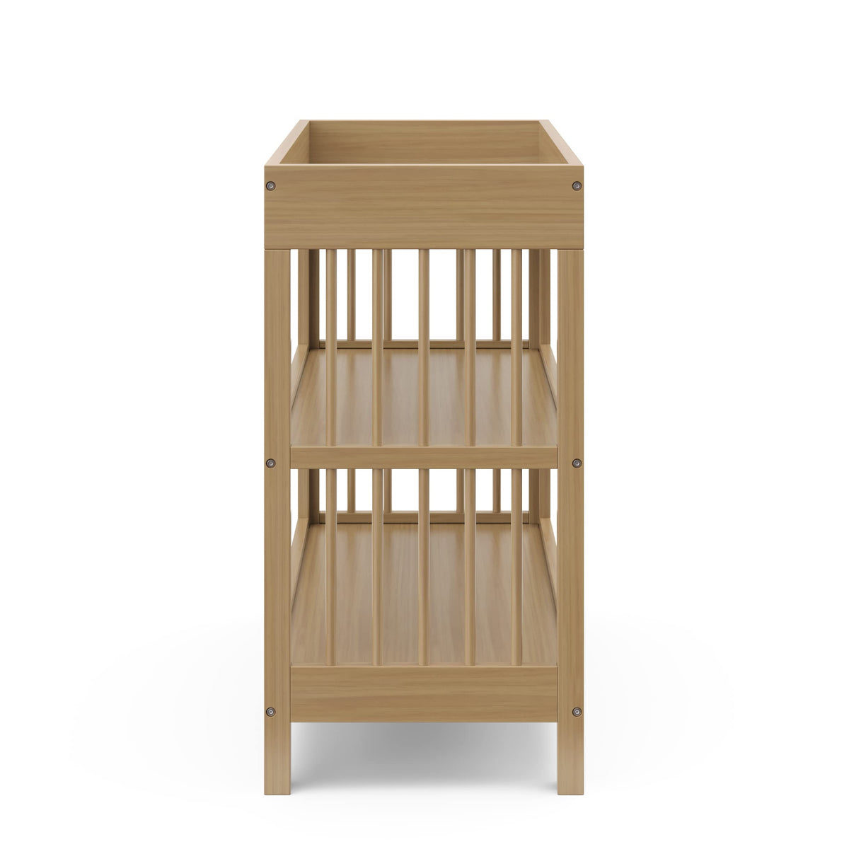 Graco Teddi Changing Table with Water-Resistant Changing Pad (Driftwood) - GREENGUARD Gold Certified, 2 Open Shelves, Includes Bonus Water-Resistant Changing Pad with Safety Strap 🍁 All In One Marketplace Canada