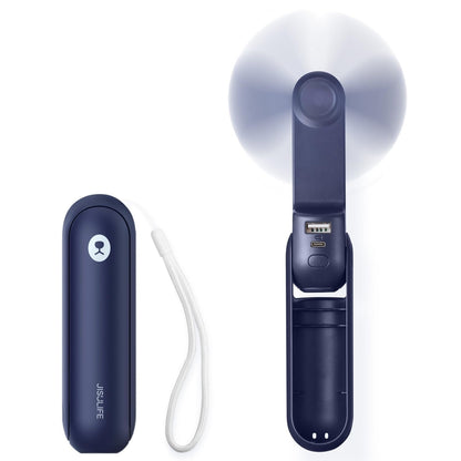 JISULIFE Portable Handheld Fan, Mini 3 In 1 with Rechargeable Battery, Personal Pocket Fan for Travel, Outdoor, USB Power Bank, Flashlight, Essential Ideal Gifts for Summer/Concert/Vacation - Blue 🍁 All In One Marketplace Canada