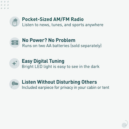 Panasonic RF-P50 Pocket AM/FM Radio, Silver, Without Headphone (RFP50) 🍁 All In One Marketplace Canada