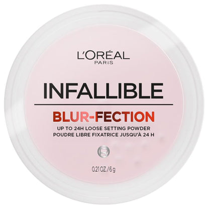 L'Oréal Paris Infallible Blur-Fection Loose Powder, Brightening Pink Setting Powder with Soft Matte Finish, Locks in Makeup for Up to 24H, 10 Light Pink, 6g 🍁 All In One Marketplace Canada