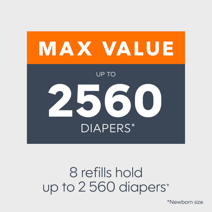 Diaper Genie Essentials Round Refill 8-Pack, Unscented, Fits Complete Pails 🍁 All In One Marketplace Canada