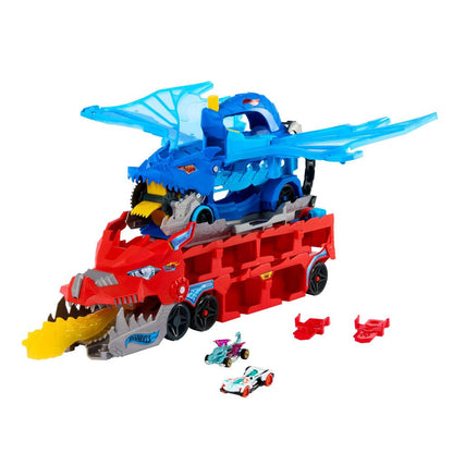 Hot Wheels City Toy Car Track Set, Ultimate Dual Dragon Transporter & 2 Die-Cast Cars, Large-Scale Dragon & Detachable Dragon, Stores 20+ Vehicles 🍁 All In One Marketplace Canada